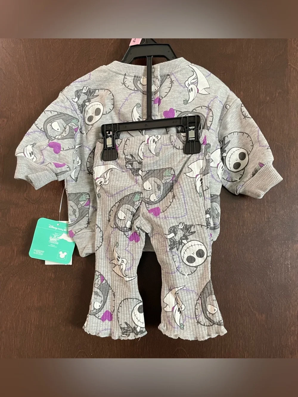 Disney Jack Skellington Infants Matching Set 0-3M Baby Shirt & Pants NWT